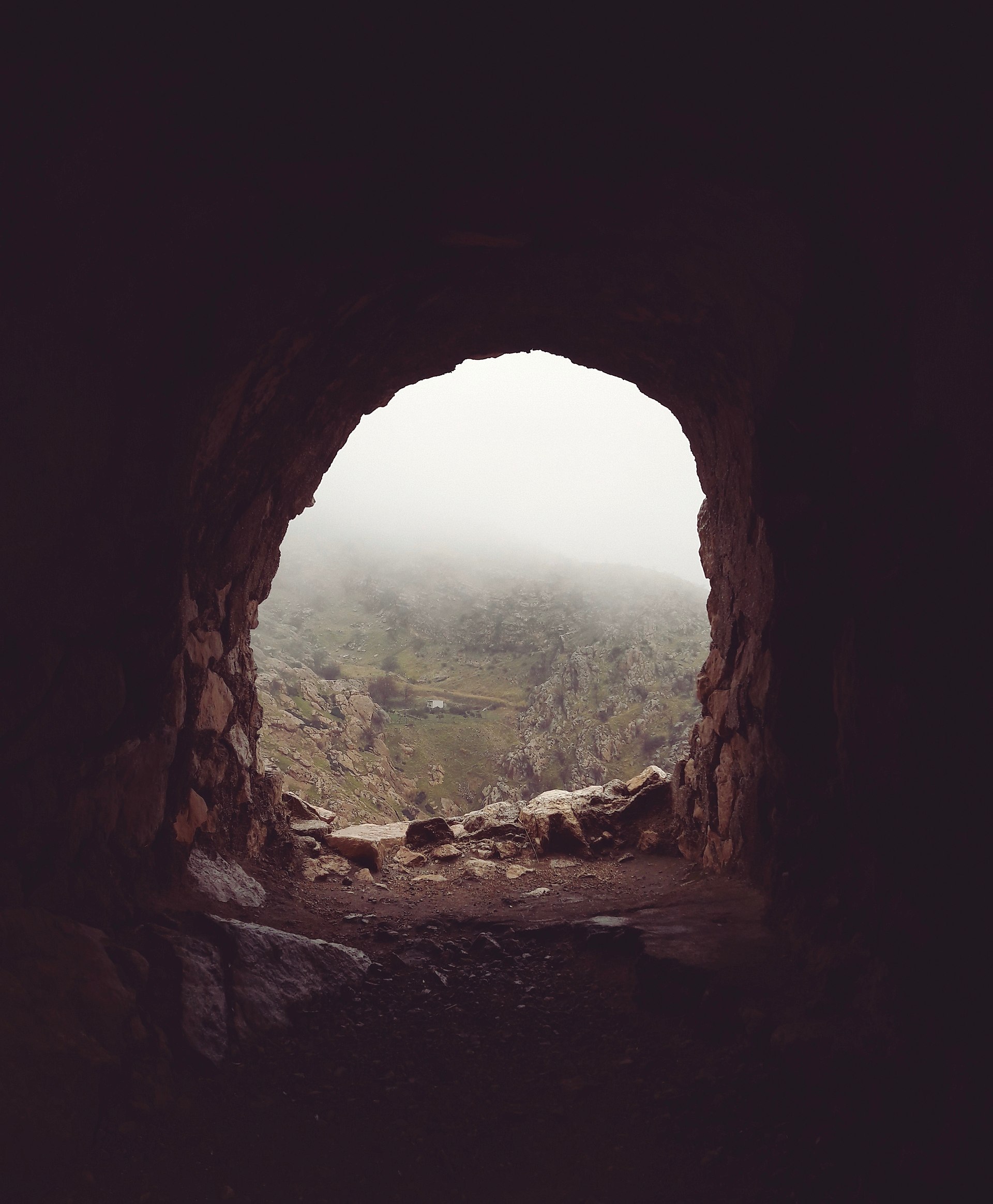 View over the Nineveh plains from the cave hermitages of Mar Mattai mountain